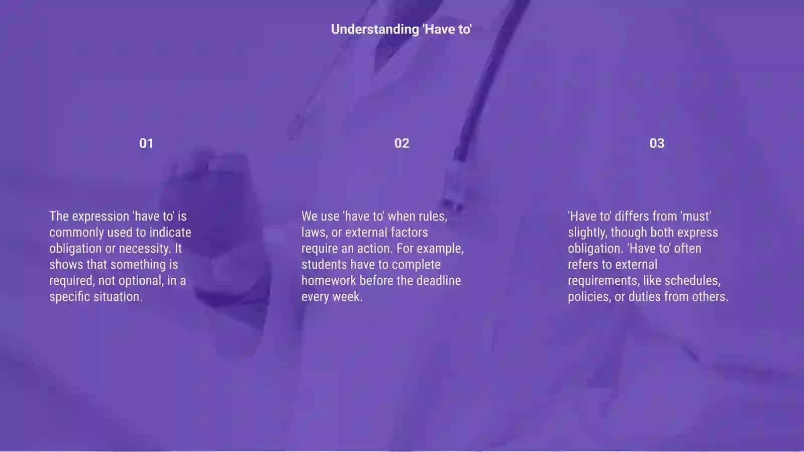 Understanding 'Have to' 3