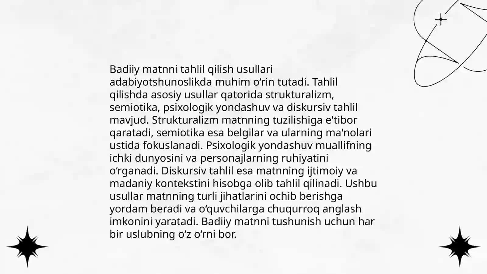 Badiiy matn asosida topshiriqlar tayorlash va ular ustida ishlash tegnologiyasi 3