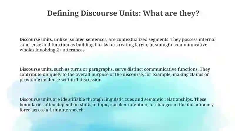 Units in written discourse 3