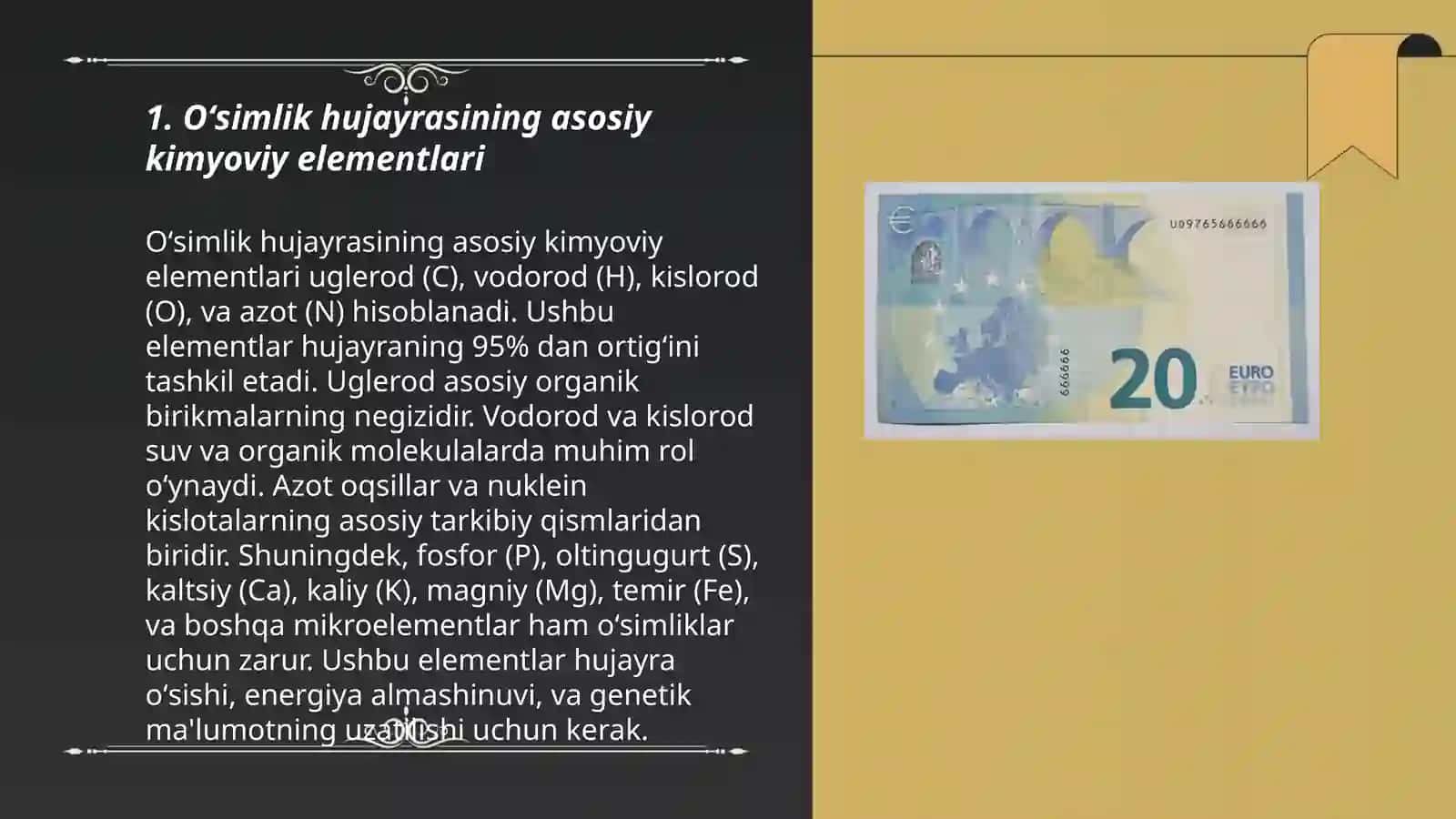 Oʻsimlik hujayrasining kimyoviy tarkibi va zaxira moddalari 3