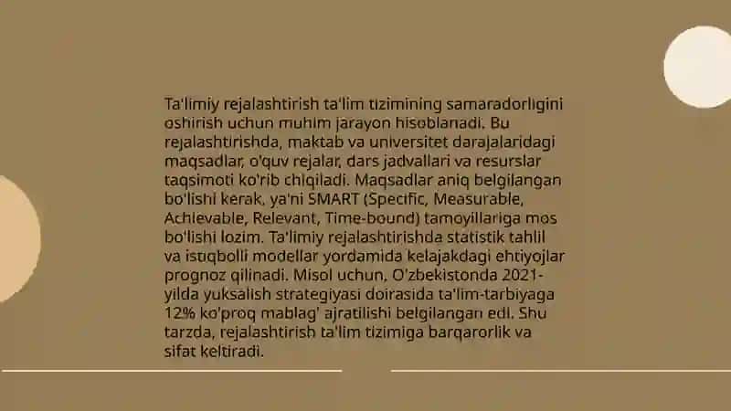 Ta'limiy va nazorat darslarini tashkil etish 3