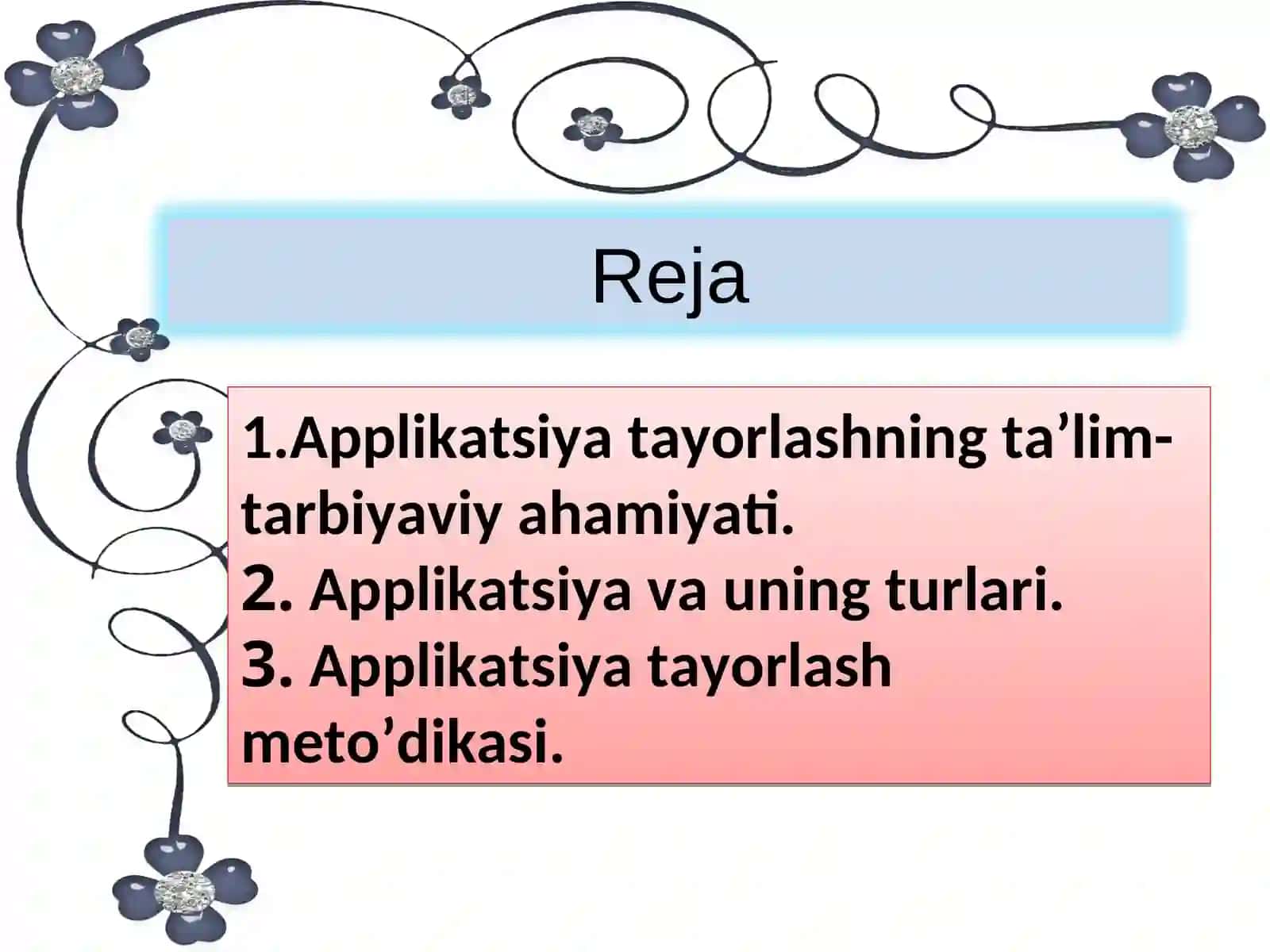 Applikatsiya ishlarini bajarish va uning turlari 3
