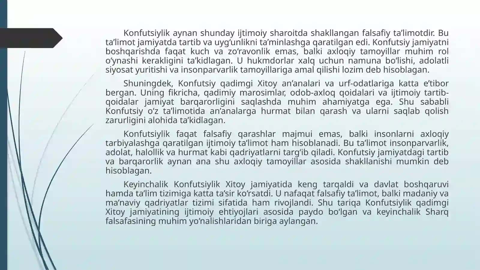 Konfutsiylikning vujudga kelishi va falsafiy ta’limoti 3