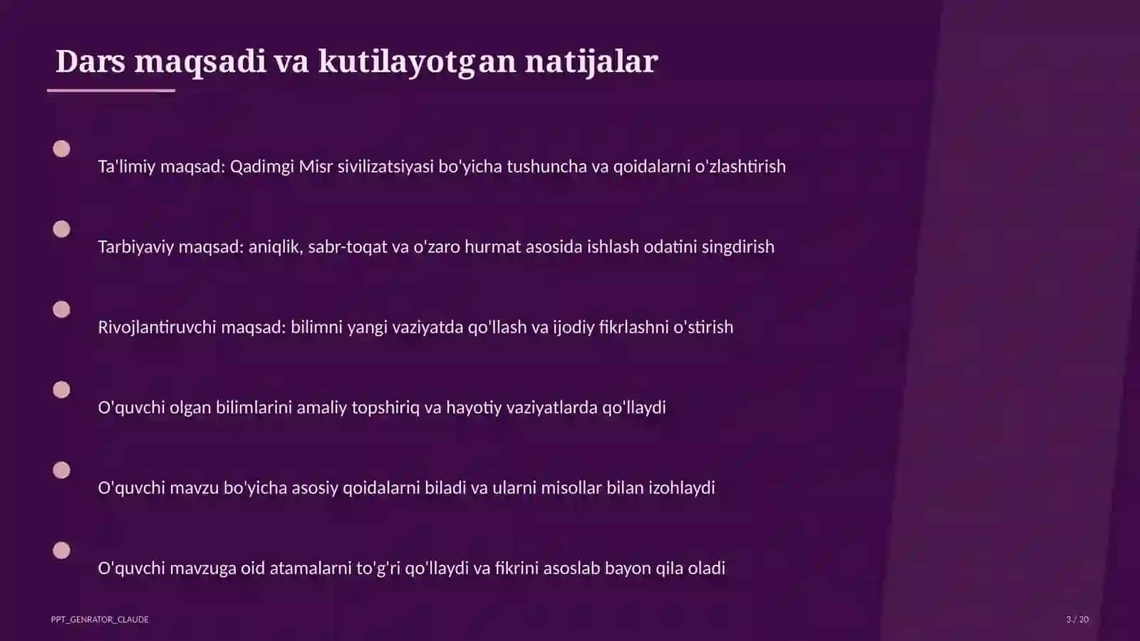 Qadimgi Misr sivilizatsiyasi (6-sinf) 3