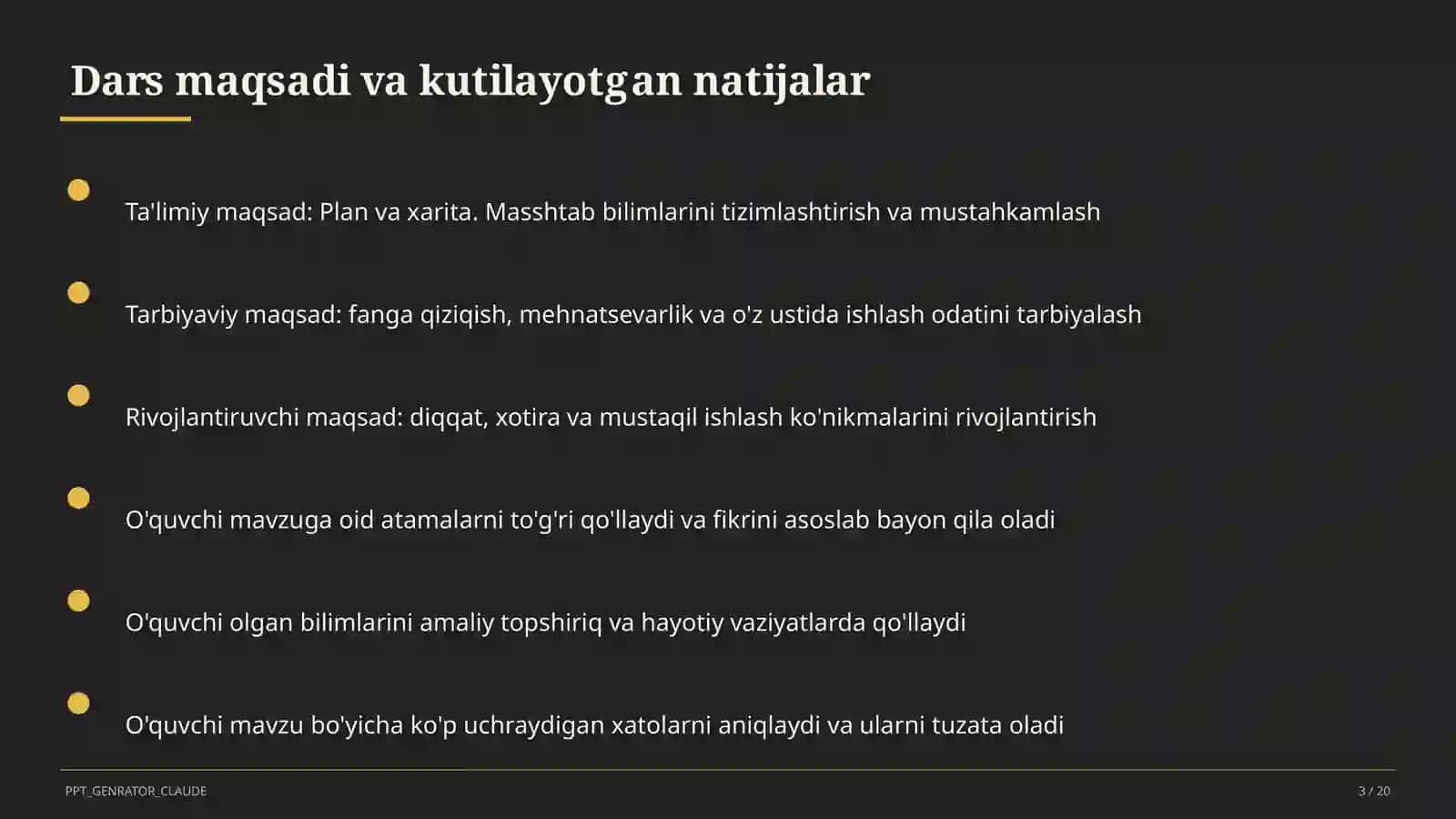 Plan va xarita. Masshtab (5-sinf) 3