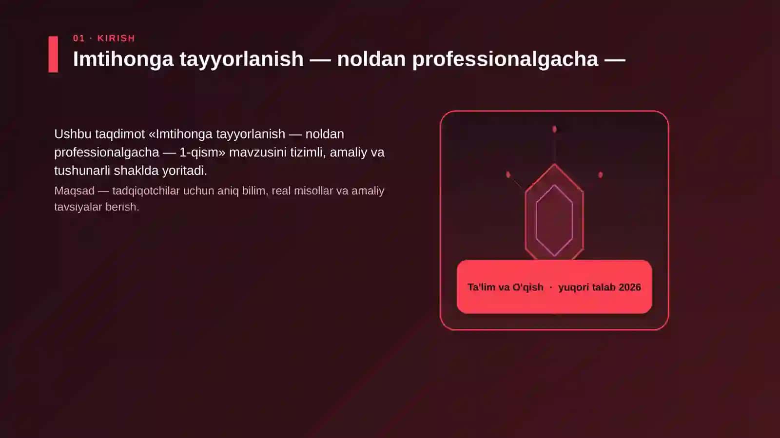 Imtihonga tayyorlanish — noldan professionalgacha — 1-qism 3