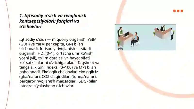 Rivojlanishga nisbatan iqtisodiy oʻsish: turmush sifati va ekologik cheklovlar 3