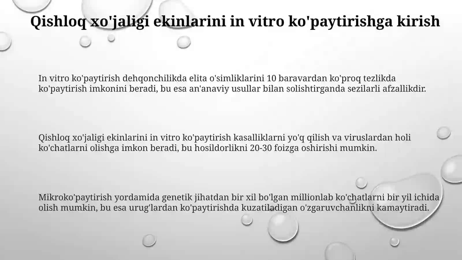 Qishloq xoʻjaligiekinlariniinvitrosharoitidakoʼpaytirish 3