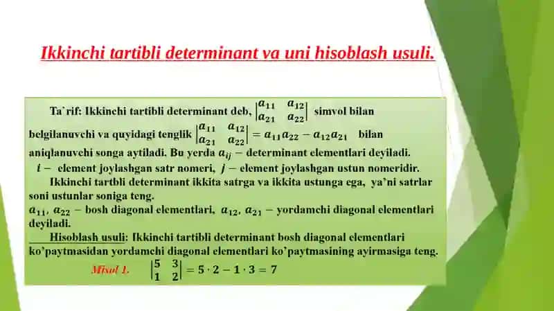 Determinantlar 3