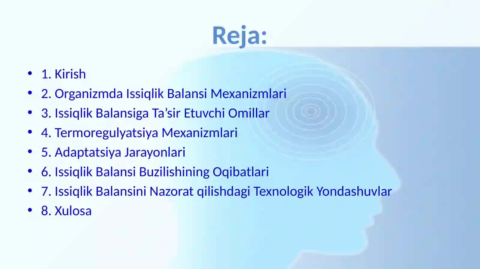 Organizmda issiqlik balansi 3