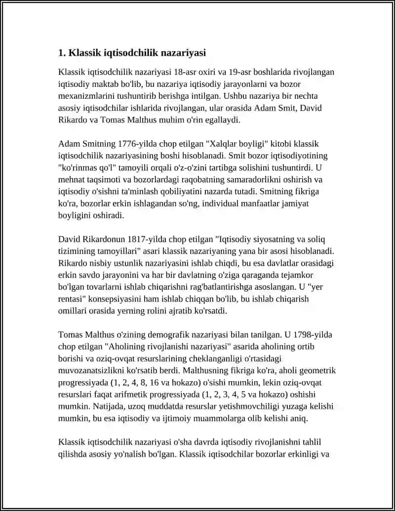 KLASSIK IQTISOD DAROMADLARNI TAQSIMLASHGA QANDAY QARAYDI 3