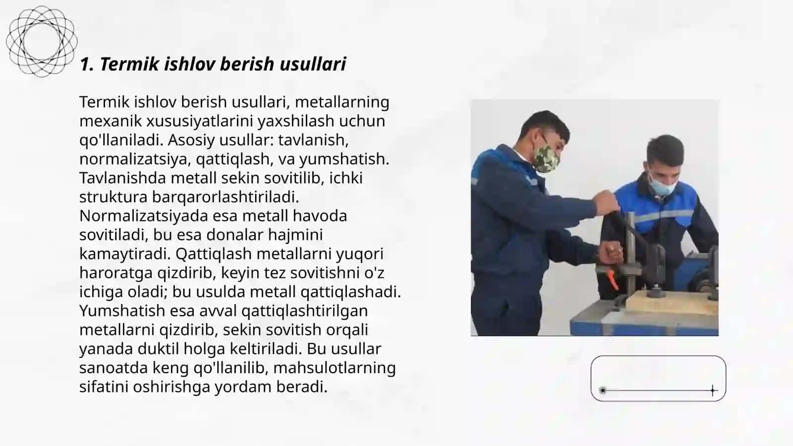 Termik ishlov berish texnologik jarayoni qurilmalari 3