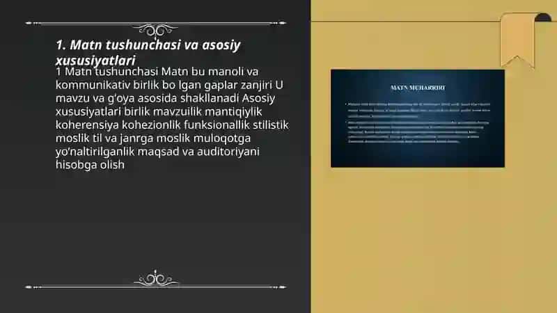Matn va uning turlari, tarkibi 3
