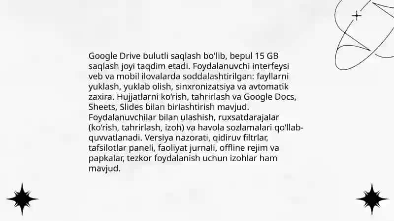 Google Drive bulutli saqlash 3
