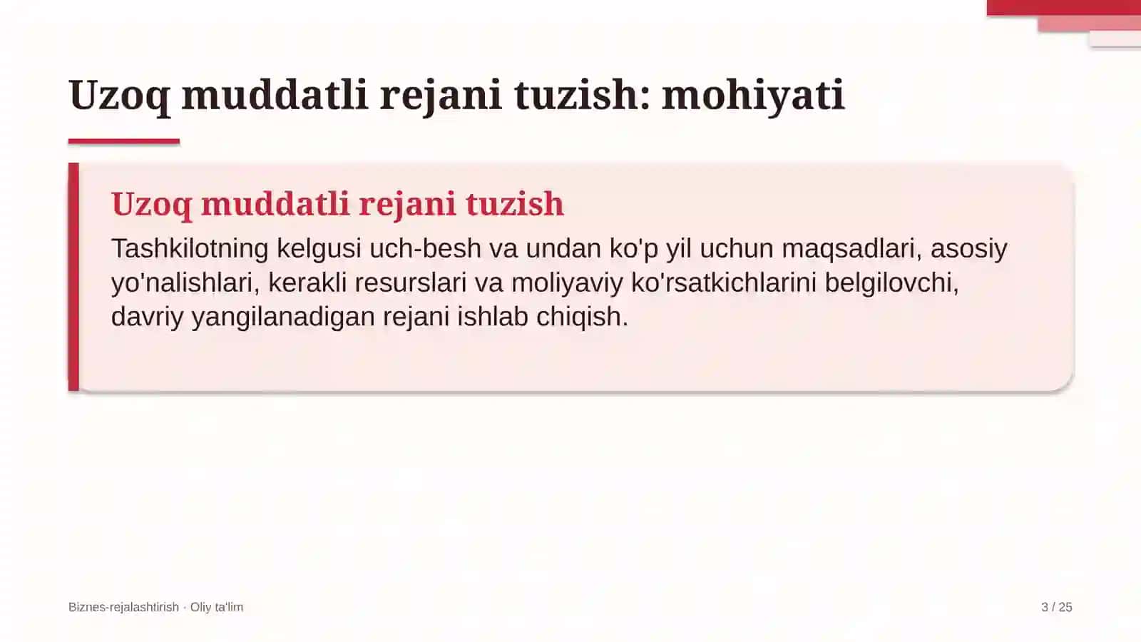 Akusherlik va ginekologiyada uzoq muddatli rejani tuzish 3