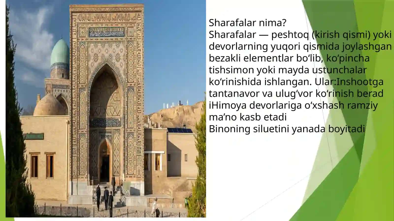 Peshtoqlardagi sharafalar, katibalarning muayyan mazmuni va mohiyati, tarixiy ahamiyati 3
