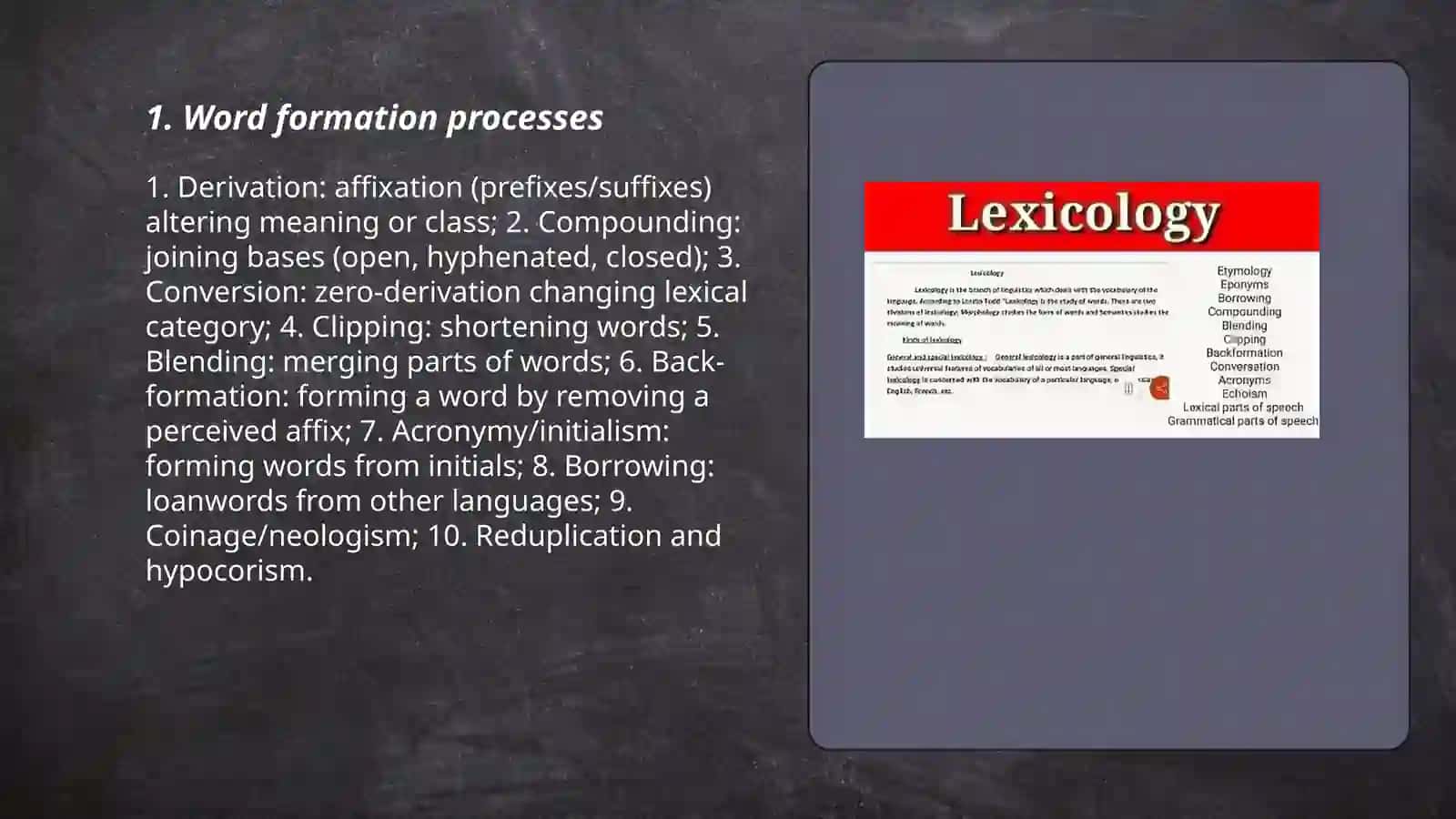Lexicology and language 3