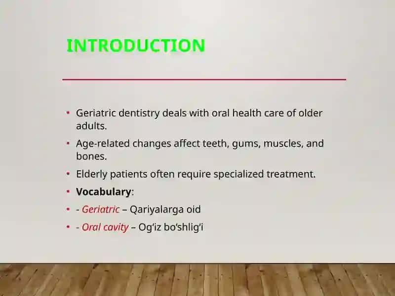 Geriatric Dentistry 3