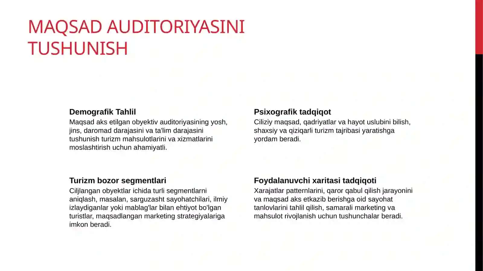 Turizm mahsulotlarini rivojlantirishga kirish 3