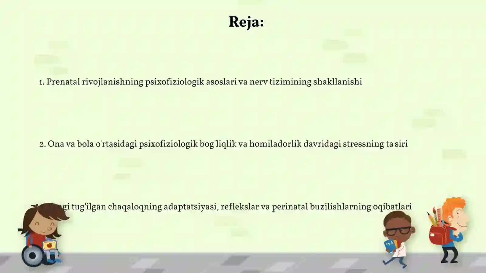 Perinatal davrida psixofiziologik rivojlanish 3