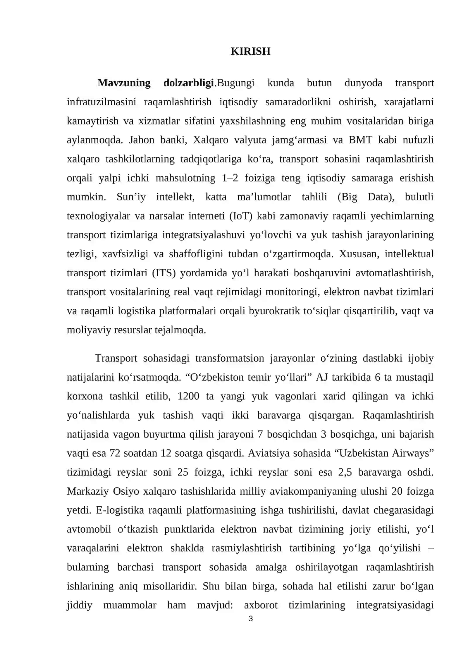 Avtomobil, temir yo‘l va aviatsiya transportida raqamli xizmatlar tahlili 3