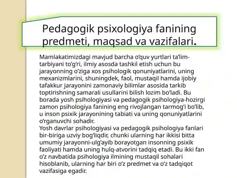 Pedagogik psixologiya tuzilmasi va muammolari 3