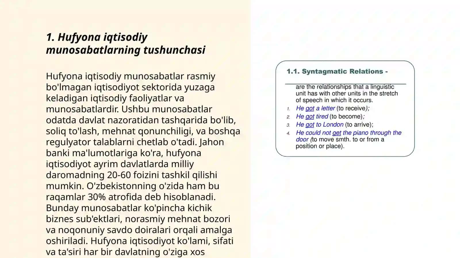 Hufyona iqtisodiy munosabatlar klassifakatsiyasi va tarkibi 3