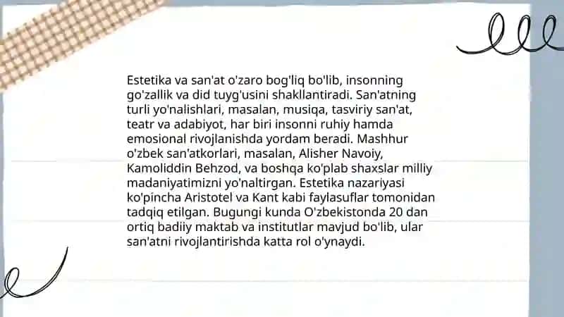 Estetika va san'at 3
