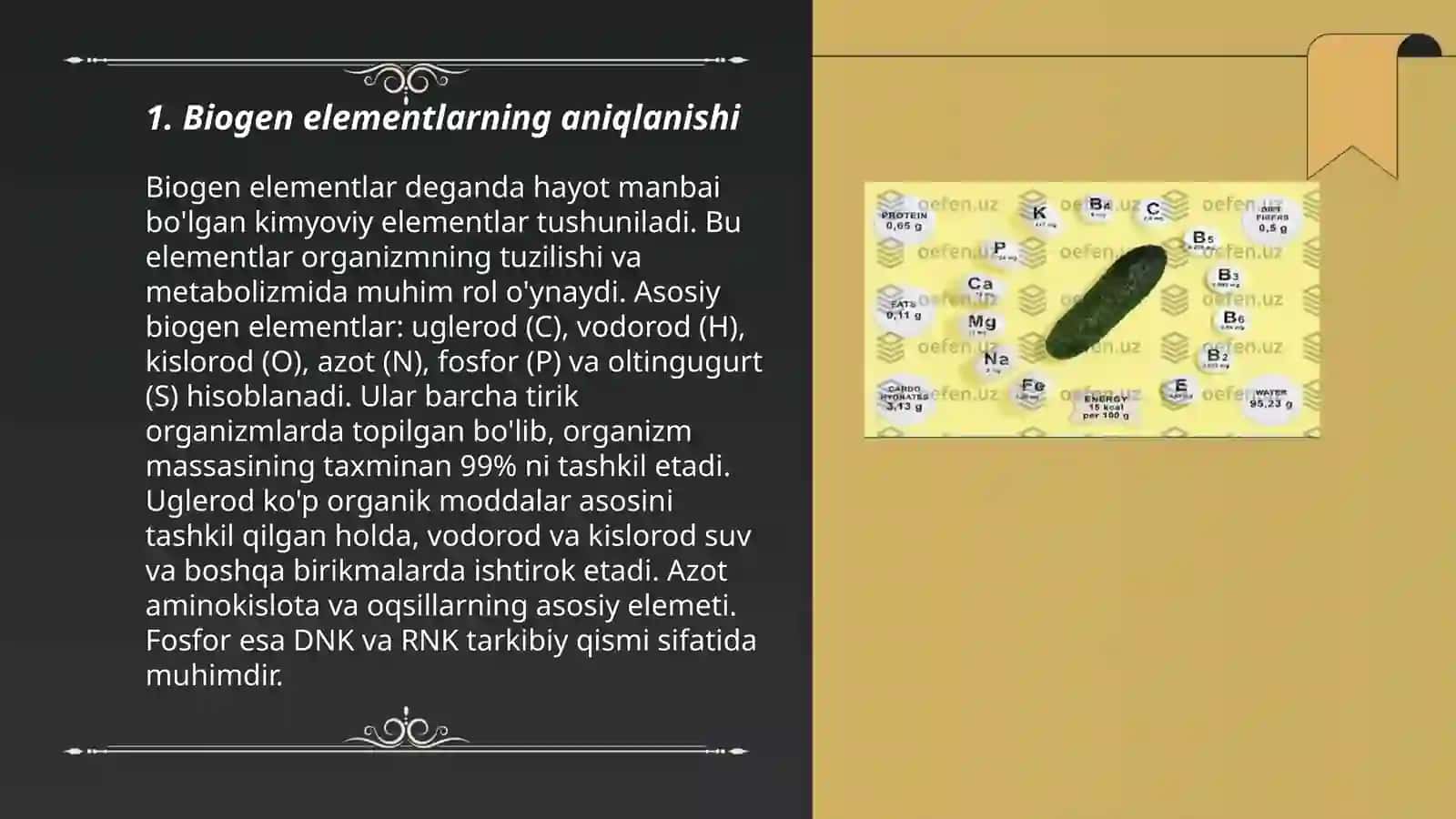 Biogen elementlar 3