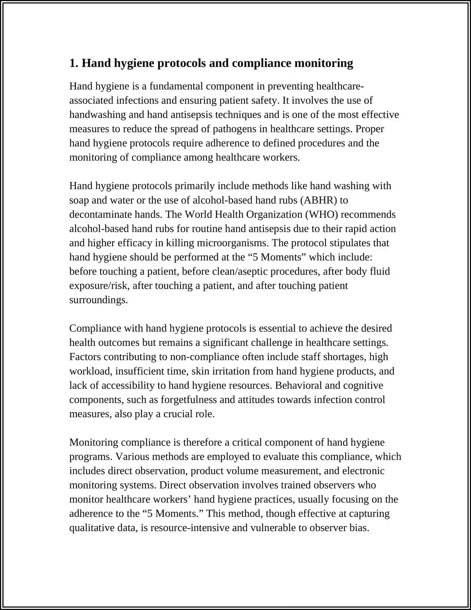 HYGIENE CHECKLIST FOR HOSPITAL WORKERS 3