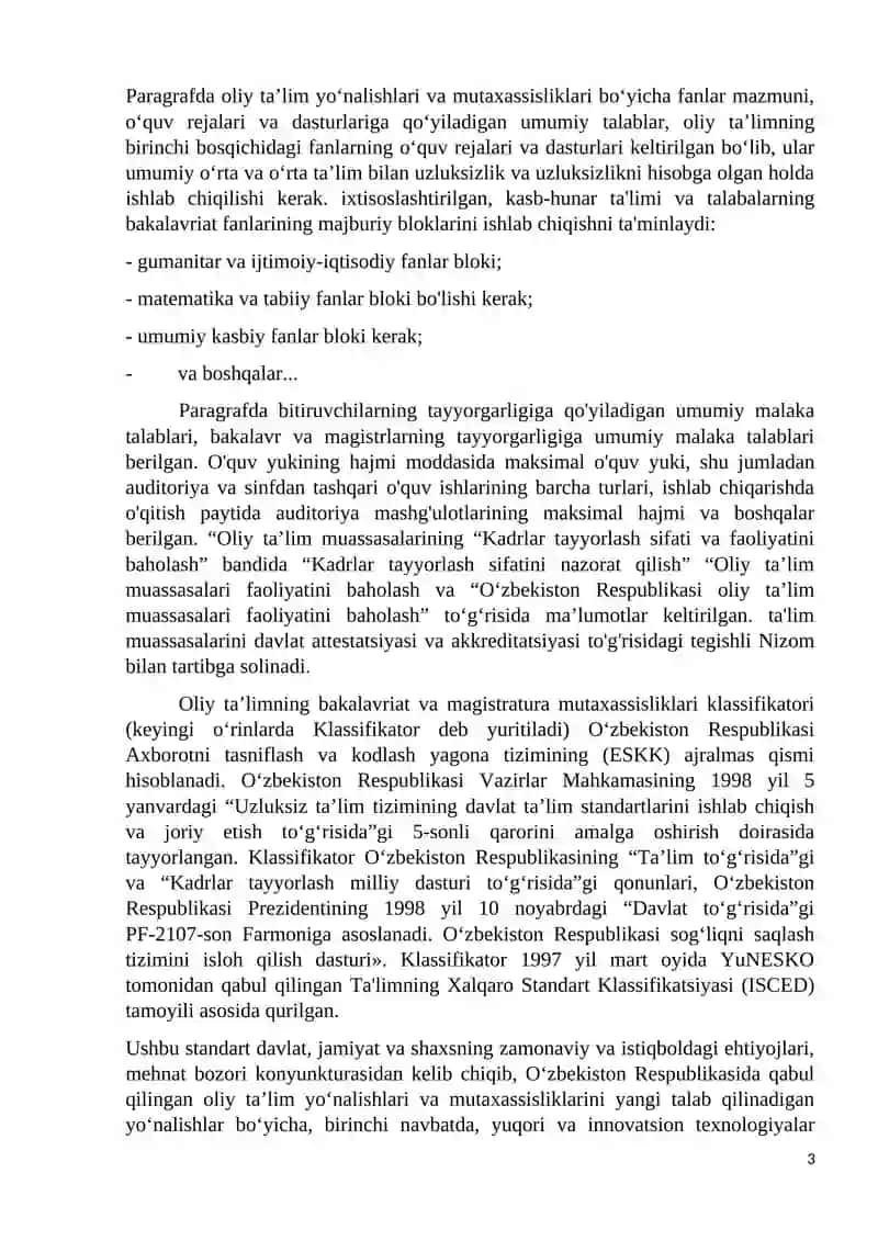 Oliy ta’lim tizimiga oid Qonunlar va qonunosti hujjatlari 3