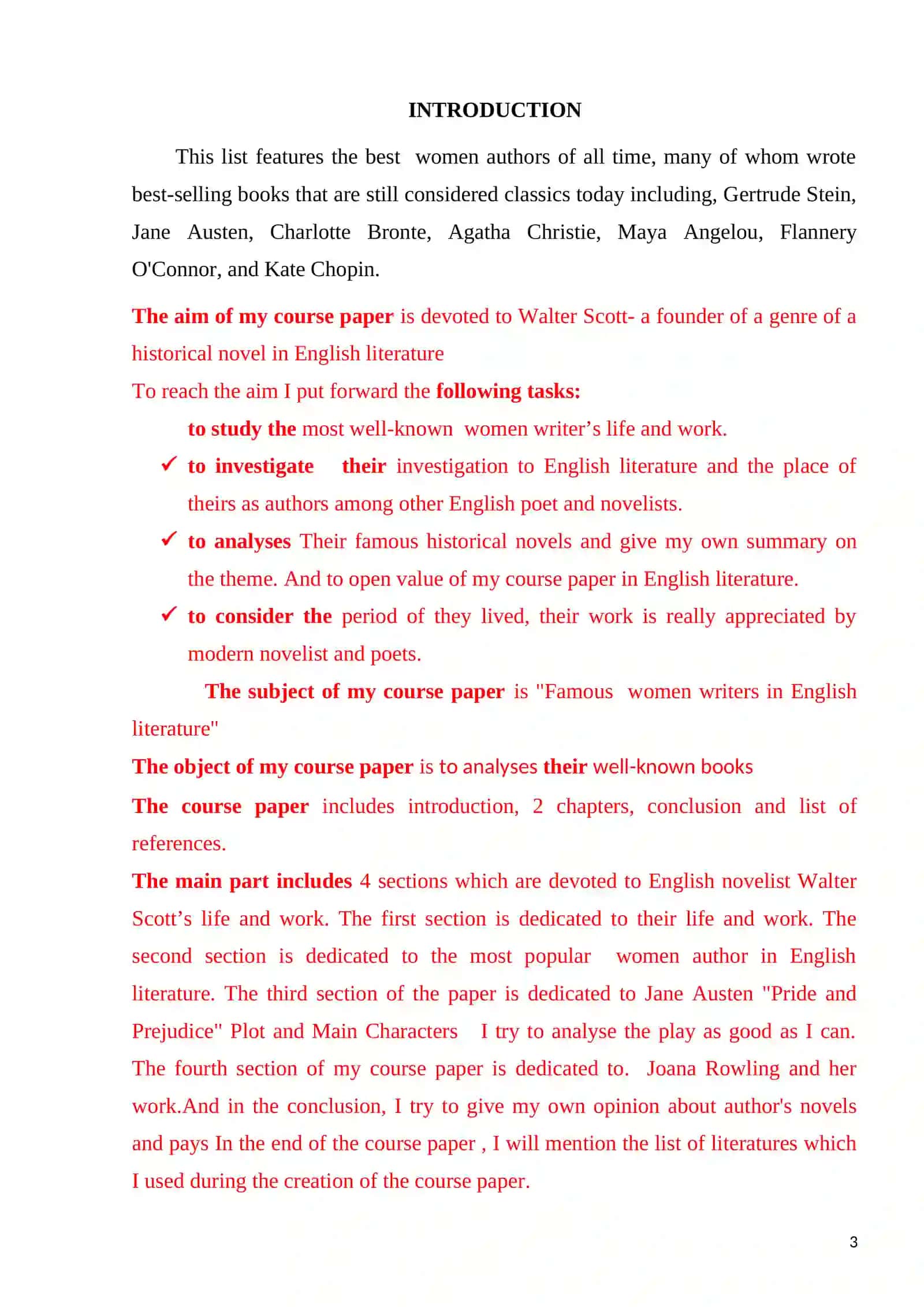 WOMEN WRITERS IN ENGLISH LITERATURE 3