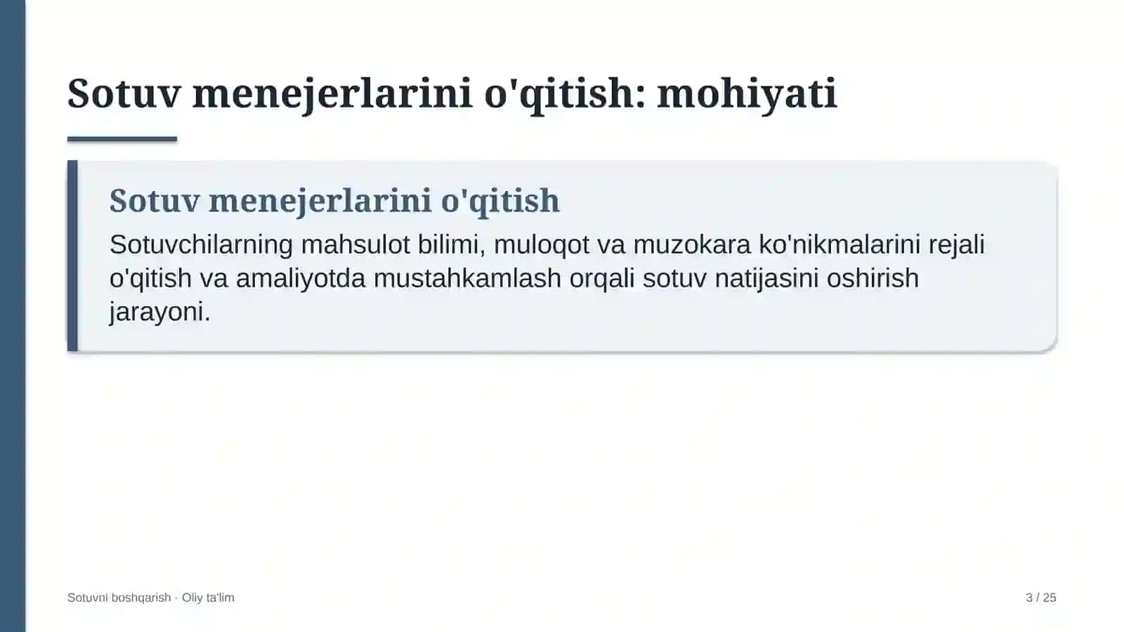 Ehtiyot qismlar do'konlarida sotuv menejerlarini o'qitish 3