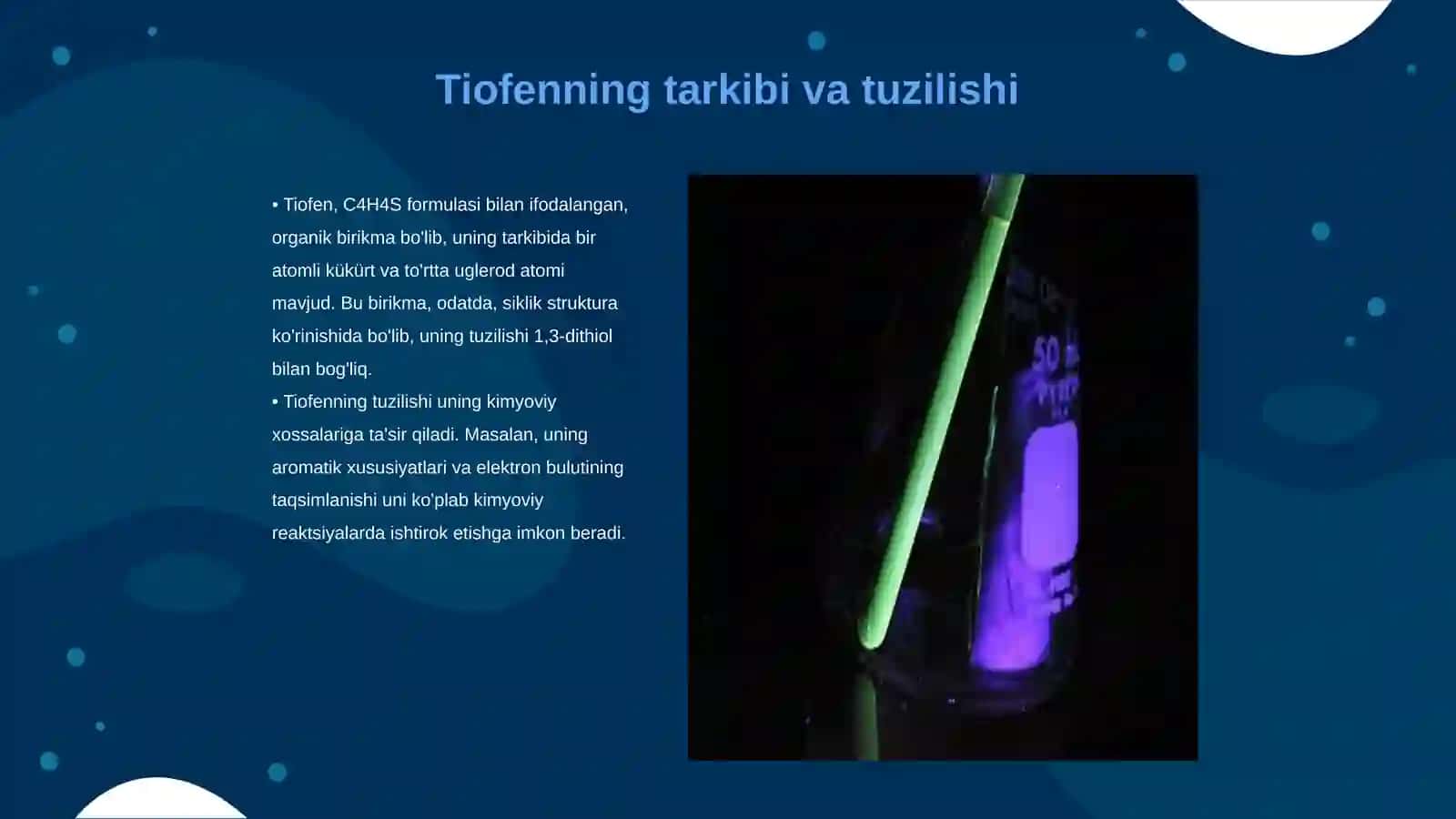 Tiofenning olinishi va xossalari 3