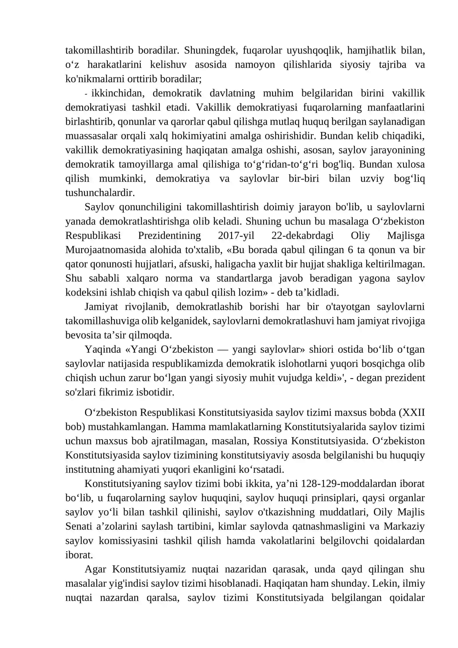 O'zbekiston Konstitutsiyasida davlat hokimiyatini amalga oshirishga doir normalar 3