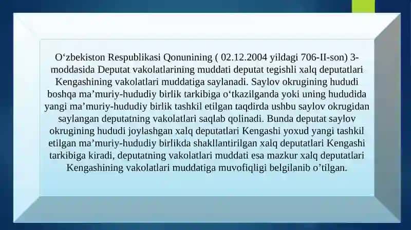 XALQ DEPUTATLARI KENGASHINING TASHKIL ETILISHI VA FAOLIYATINING DEMOKRATIK PRINSIPLARI 3