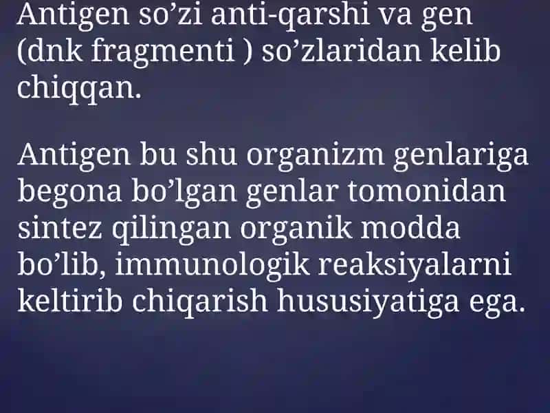 Antigenlar va Antitelolar 3
