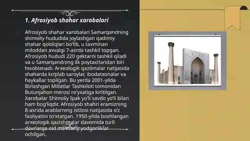 Afrosiyob shahar xarobalari 3