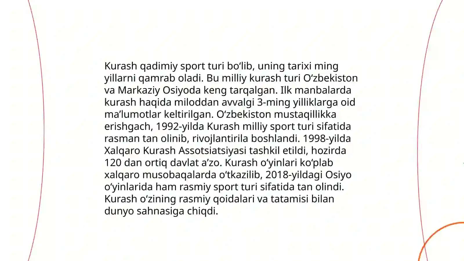 kurash sportda musobaqa oldi tayyorgarligi va hakamlik qilish nazaryasi va uslubiyatlari fanidan taqdimot 3