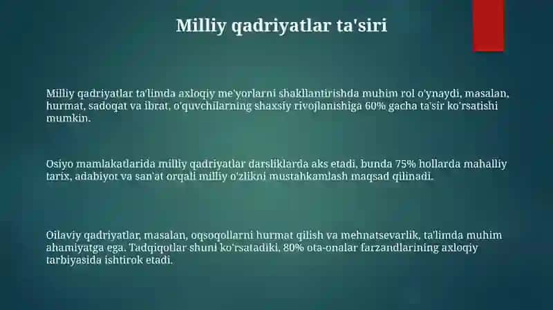 Milliy qadriyatlar ta'limda 3