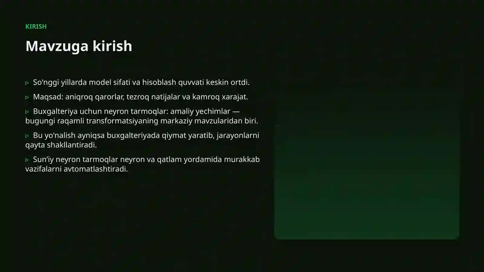 Neiron tarmoqlar 3
