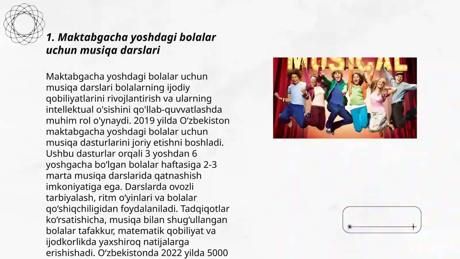 Maktabgacha yoshdagi bolalarning musiqaviy faoliyati mazmuni 3