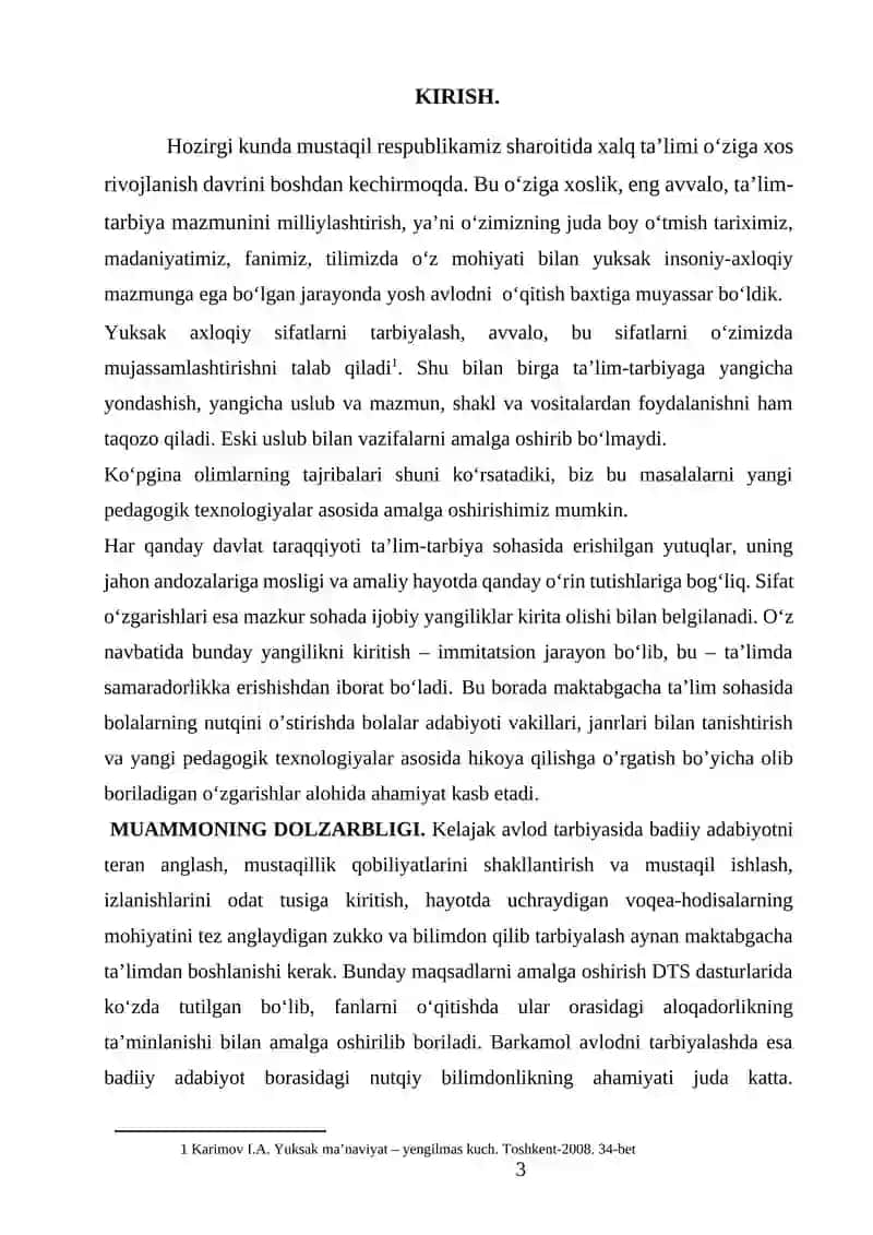 ILK QADAM DAVLAT O`QUV DASTURIDA BOLALAR NUTQINI O`STIRISH MAZMUNI 3