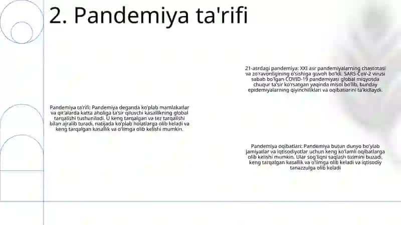 Pandemiya- Xxi Asrning Global Muammosi Va Uning Oqibatlari 3