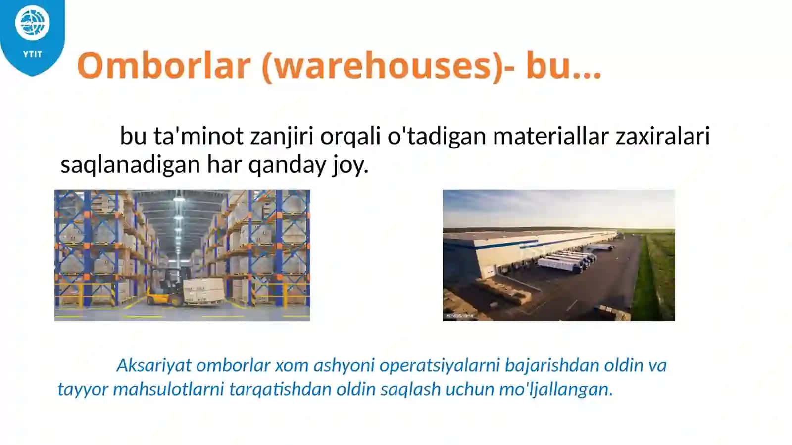 Ma’ruza11Mavzu: Omborlarni boshqarish 3