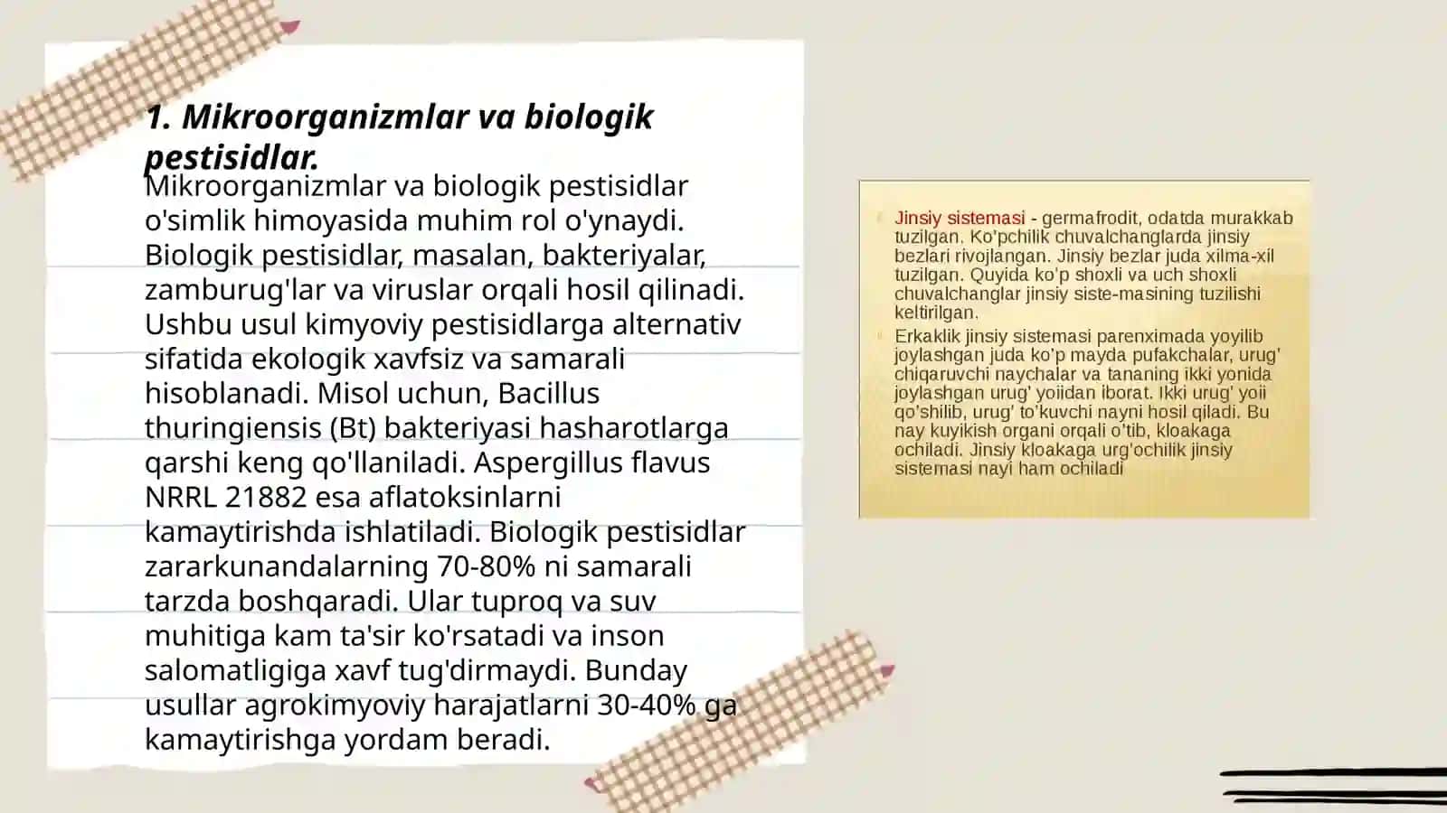 Mikroorganizmlarning qishloq xo‘jaligida va o‘simliklarni himoya qilishda qo‘llanilishi 3