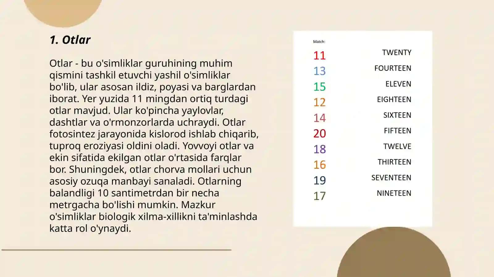 Mustaqil so'z turkumlari 3