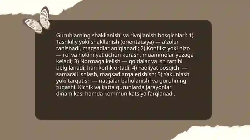Kichik va katta guruhlar psixologiyasi 3