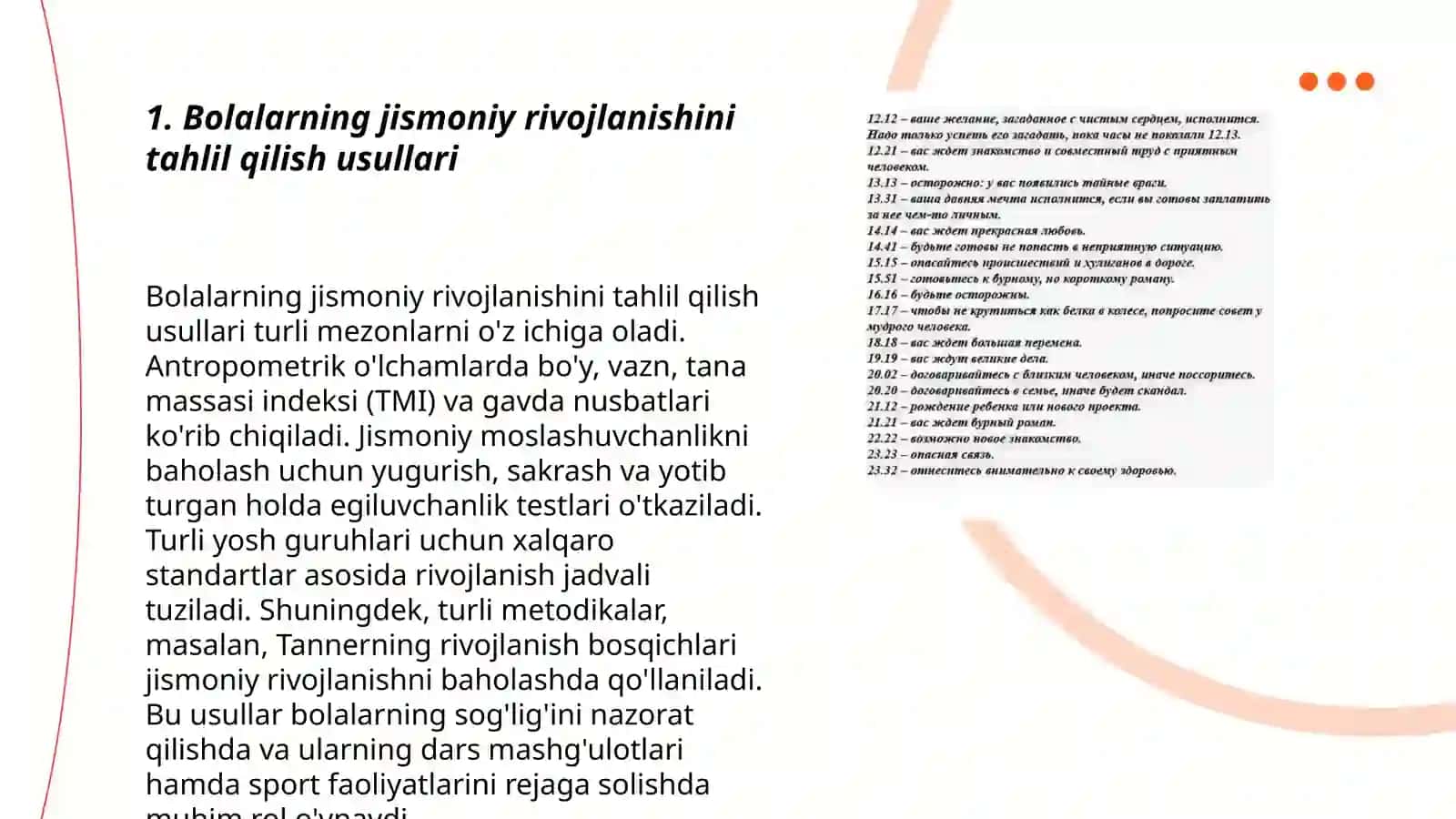 Bolalar va o'smirlarning jismoniy rivojlanishini tekshirish 3