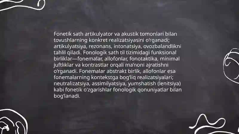 Tilning fonetik-fonologik sathi. Fonetik o‘zgarishlar 3